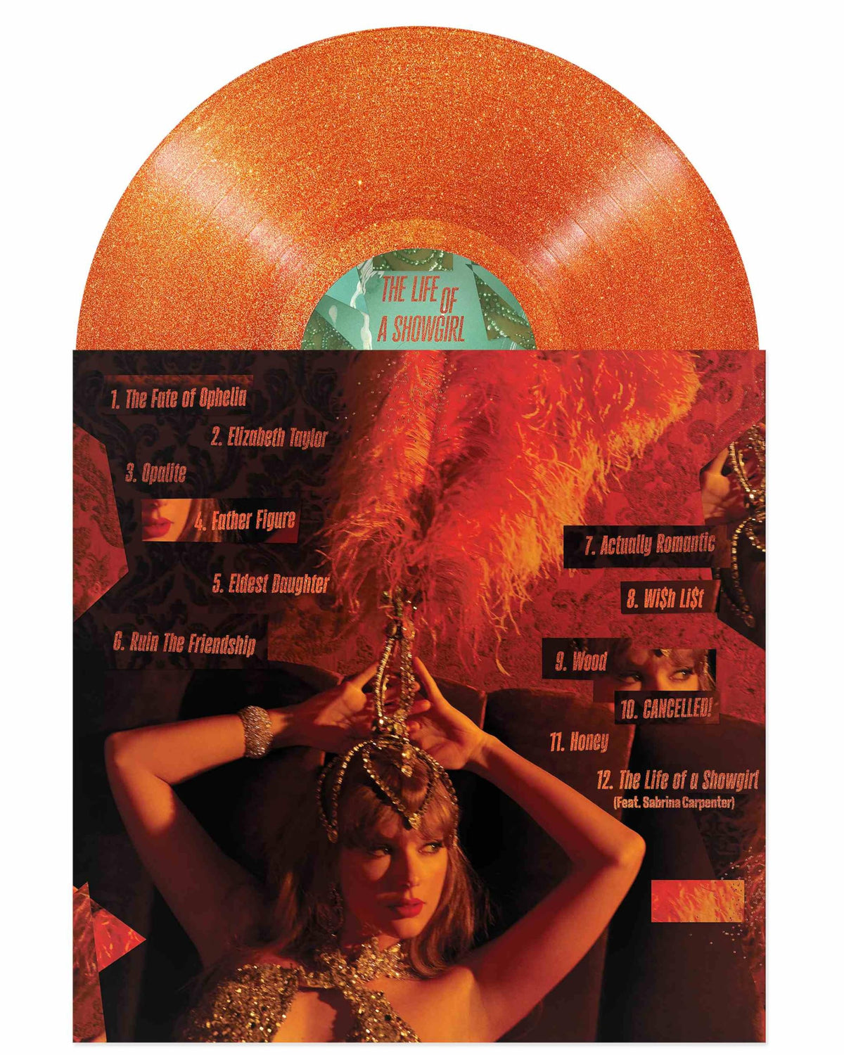 Taylor Swift – The Life of a Showgirl (Sweat & Vanilla Perfume Edition, Orange Glitter Vinyl LP)
