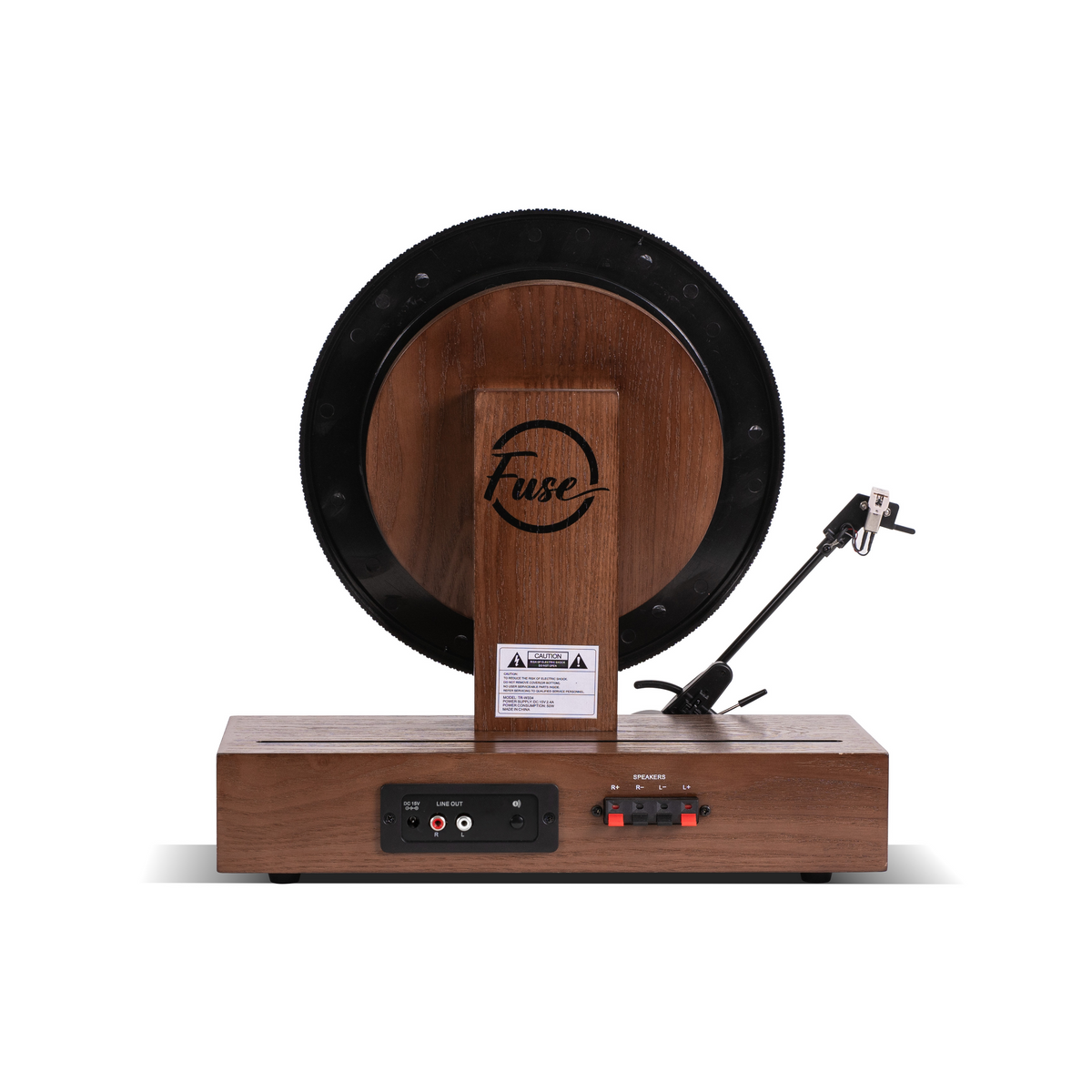 Rear connection panel of the Fuse Audio GLD vertical record player